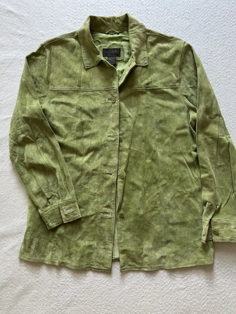 Outfit JPR Womens Green Suede Button Jacket Size S